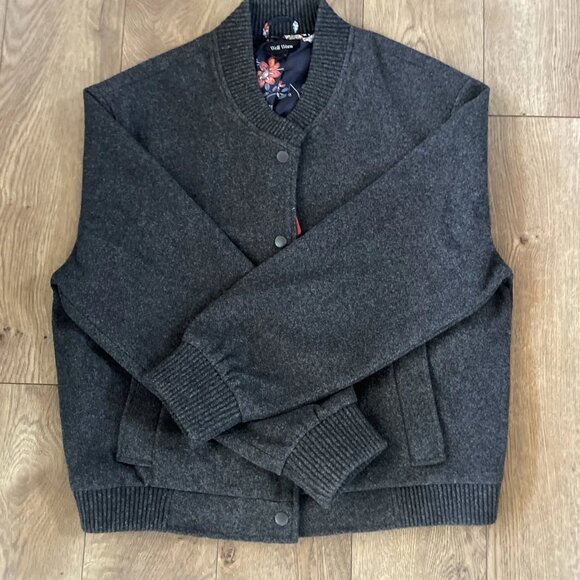 Well Worn Ladies' Bomber Style Jacket, Gray - Picture 2 of 8